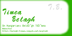 timea belagh business card